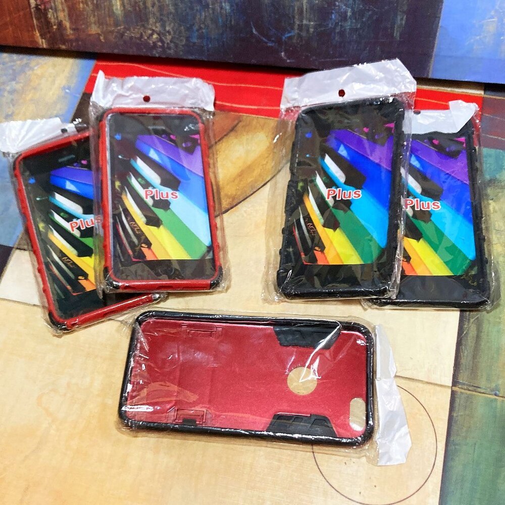 NEW IPHONE 6 PLUS * CASE LOT (5-PACK) INCLUDED HYBRID GRIP CASES & IRON MAN 5PCS